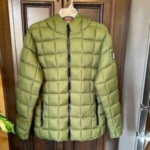 Reebok Bronze Green Most Innovative Insulation Hooded Puffer Jacket